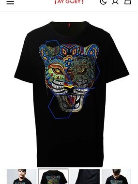 Ay güey Men's Graphic Design Black T-Shirt